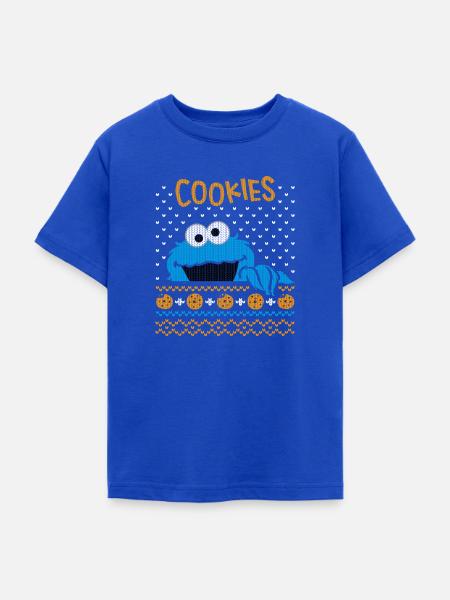 Sesamstraße Krümelmonster Ugly Xmas - Teenager T-Shirt - Royalblau