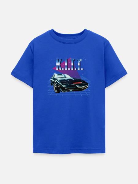 Knight Rider KITT Puple Hintergrund - Teenager T-Shirt - Royalblau