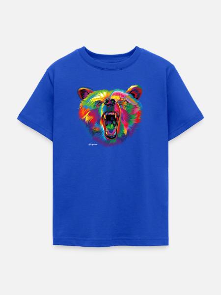 P.D. Moreno Bunter Bär - Teenager T-Shirt - Royalblau