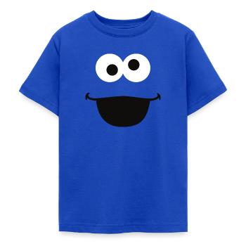 Sesamstraße Krümelmonster Gesicht - Teenager T-Shirt - Royalblau - Vorne - AI Model Teenager Male light (155cm)