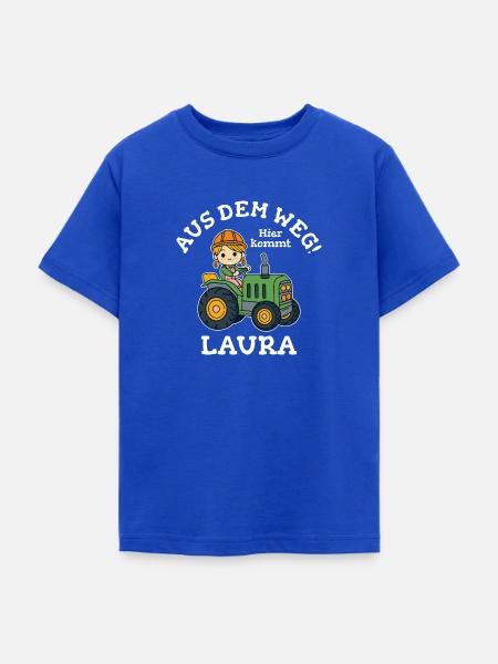 Laura Name Traktor - Teenager T-Shirt - Royalblau