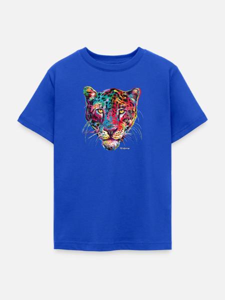 P.D. Moreno Leopard - Teenager T-Shirt - Royalblau