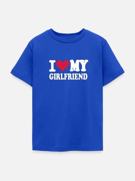 Girlfriend - Freundin - Teenager T-Shirt - Royalblau