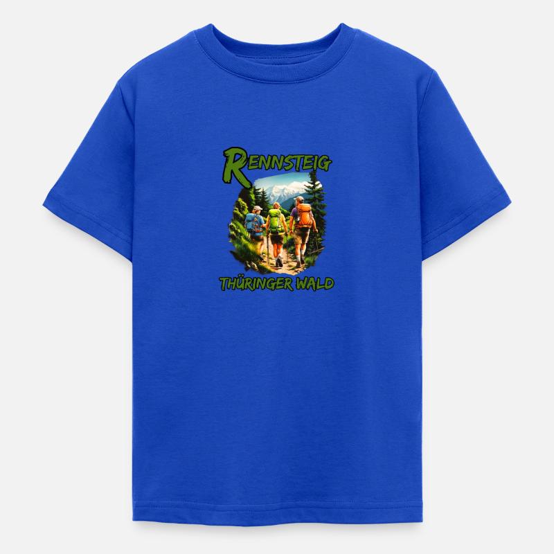 Rennsteig-Forêt de Thuringe-Thuringe - T-shirt Ado - bleu royal