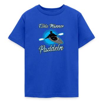 Echte Männer Paddeln Kanu Kajak - Teenager T-Shirt - Royalblau - Vorne - AI Model Teenager Male light (155cm)