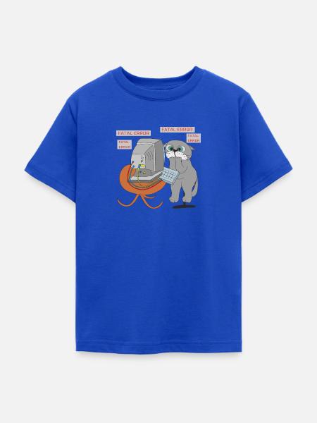 Geek-Katze - Teenager T-Shirt - Royalblau