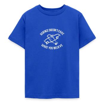 Science Doesn't Care What You Believe E-school - Teenage T-Shirt - royal blue - Front - AI Model Teenager Male light (155cm)