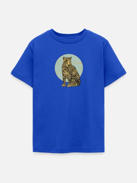 Leopard - Teenager T-Shirt - Royalblau