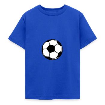 Ballon de foot - T-shirt Ado - bleu royal - Devant - AI Model Teenager Male light (155cm)