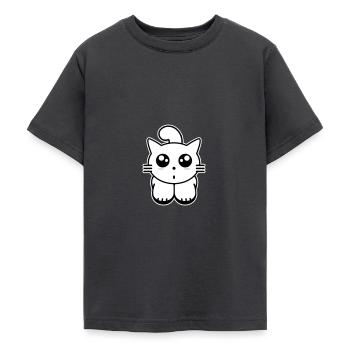 Kitty - Teenage T-Shirt - dark grey - Front - AI Model Teenager Male light (155cm)