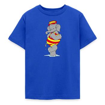 Benjamin Blümchen als Bademeister - Teenager T-Shirt - Royalblau - Vorne - AI Model Teenager Male light (155cm)