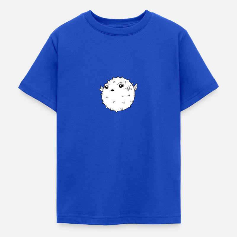 fugu blanc rigolo - T-shirt Ado - bleu royal