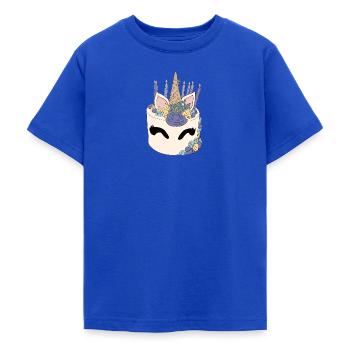Birthday Greetings ORIGINAL Cake Blue - Teenage T-Shirt - royal blue - Front - AI Model Teenager Male light (155cm)