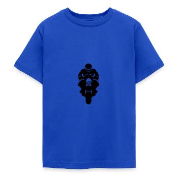 Motorradfahrer - Teenager T-Shirt - Royalblau - Vorne - AI Model Teenager Male light (155cm)