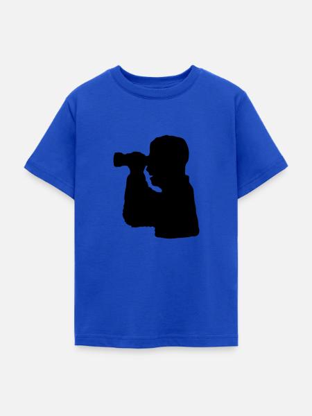 Fernglas Silhouette Beobachten - Teenager T-Shirt - Royalblau