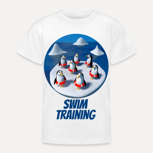 Penguins at swimming lessons - Teenage T-Shirt