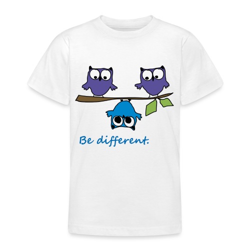 Vogel auf Ast - Be different - Teenager T-Shirt