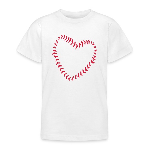 2581172 1029128891 Baseball hjertet af sømme - Teenager-T-shirt