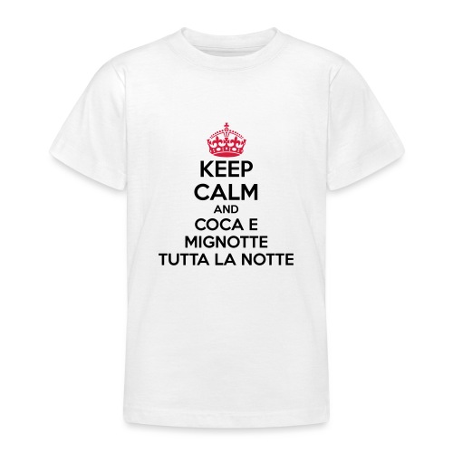 Coca e Mignotte Keep Calm - Maglietta per ragazzi