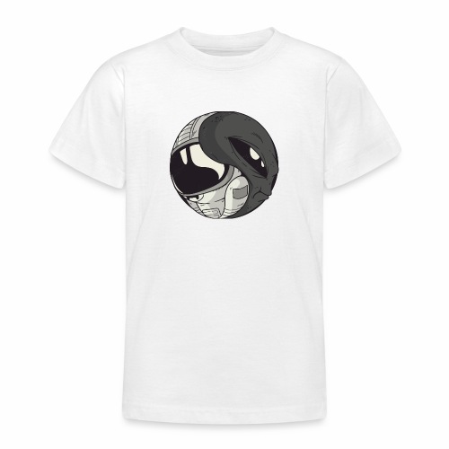 Yin Yang space Alien und Astronaut - Teenager T-Shirt