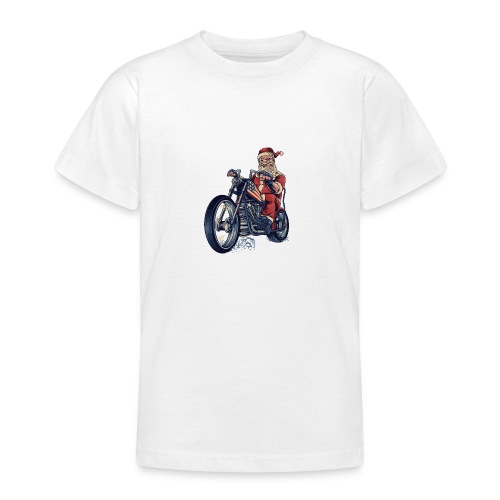 Weihnachtsmann Biker im Vintage Stil - Teenager T-Shirt