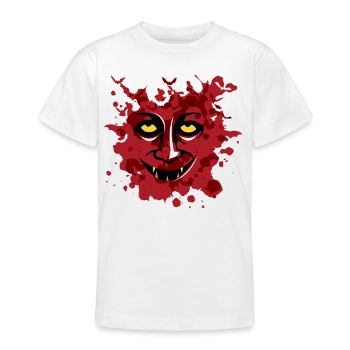 Bloody Vampire Face Halloween Fledermaus - Teenager T-Shirt