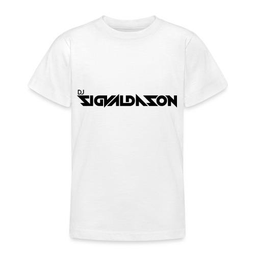 DJ logo sort - Teenager-T-shirt