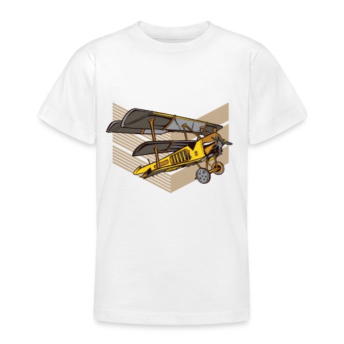 Steampunk biplane - Teenage T-Shirt