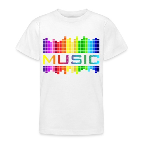 Music Musik Equalizer Regenbogen bunte Welt tanzen - Teenage T-Shirt