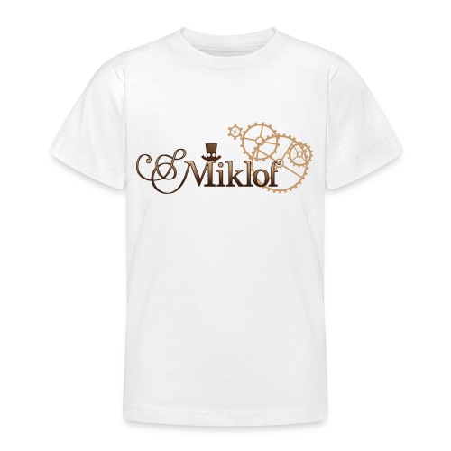 miklof logo gold wood gradient 3000px - Teenage T-Shirt