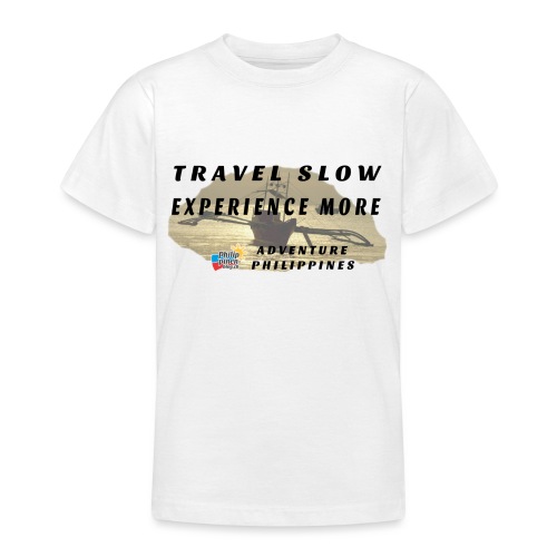 Travel slow Logo für helle Kleidung - Teenager T-Shirt