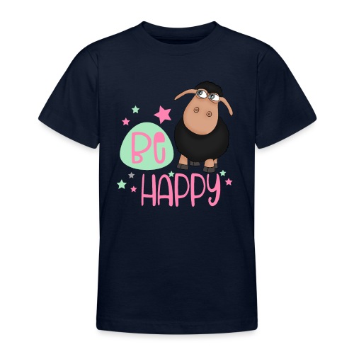 Schwarzes Schaf - be happy Schaf Glückliches Schaf - Teenager T-Shirt