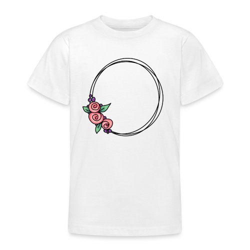 Blumenkranz Illustration zum Selbstgestalten - Teenager T-Shirt