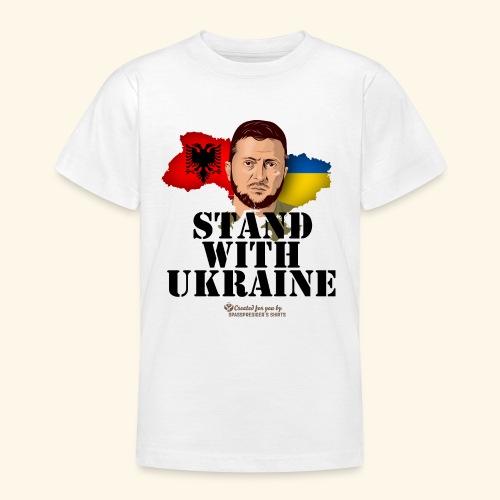 Ukraine Albania Stand with Ukraine - Teenager T-Shirt