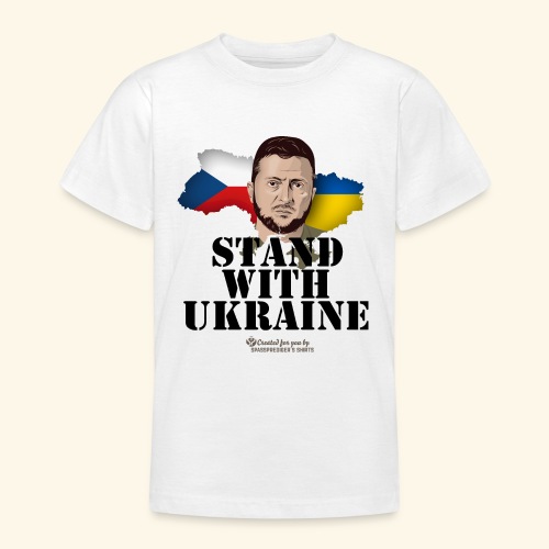 Ukraine Tschechien Unterstützer T-Shirt Design - Teenager T-Shirt