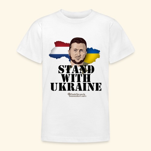 Ukraine T-Shirt Niederlande Stand with Ukraine - Teenager T-Shirt