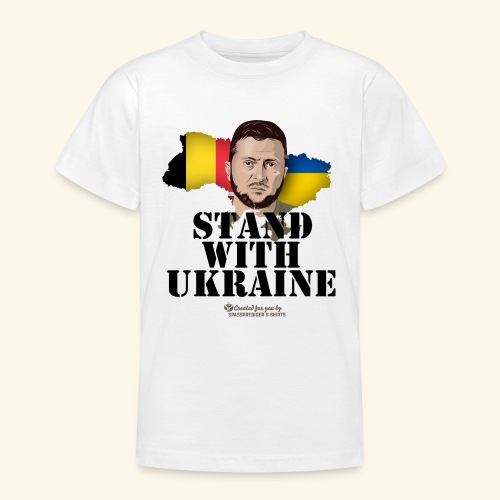 Ukraine Belgien Stand with Ukraine - Teenager T-Shirt