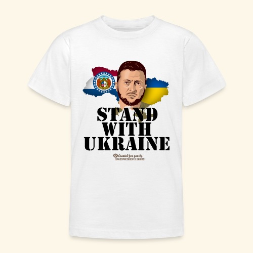 Missouri Ukraine Fahnen Unterstützer Design - Teenager T-Shirt