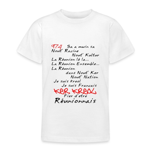 Kosement kreol - 974 La Réunion - T-shirt Ado