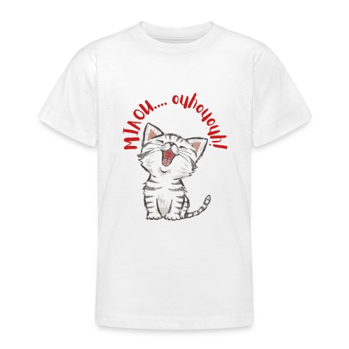 Chat gris miaou - T-shirt Ado