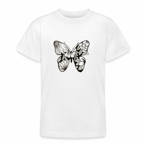 butterfly farfalla di fiori - Maglietta per ragazzi