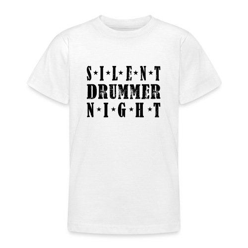 silent drummer night Christmas - Teenager T-Shirt