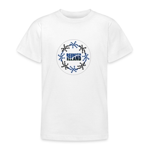Badge Reunion Island Bleu - T-shirt Ado
