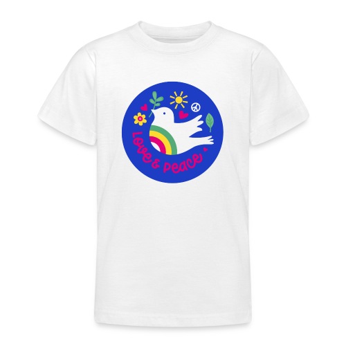 Love ans Peace / blue - Teenager T-Shirt