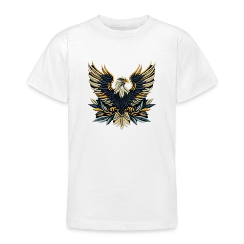 Regal Eagle Wings Embroidered Tee - Teenage T-Shirt