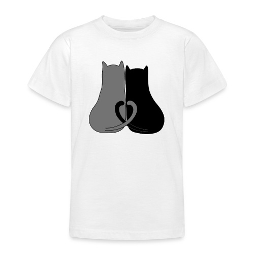 2 chat coeur - T-shirt Ado
