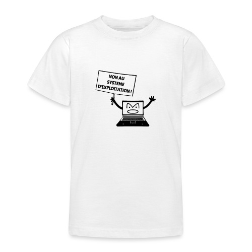 NON AU SYSTEME D'EXPLOITATION ! (informatique) - T-skjorte for tenåringer