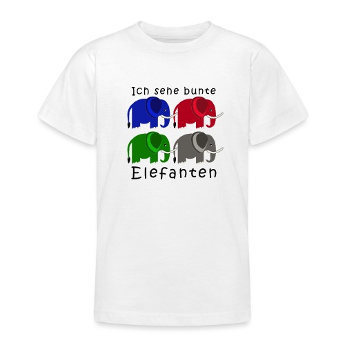 Ich sehe bunte ELEFANTEN - Teenager T-Shirt