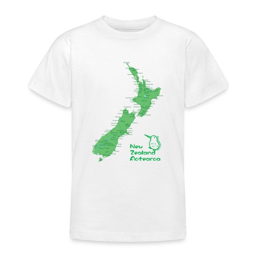 New Zealand's Map - Teenage T-Shirt