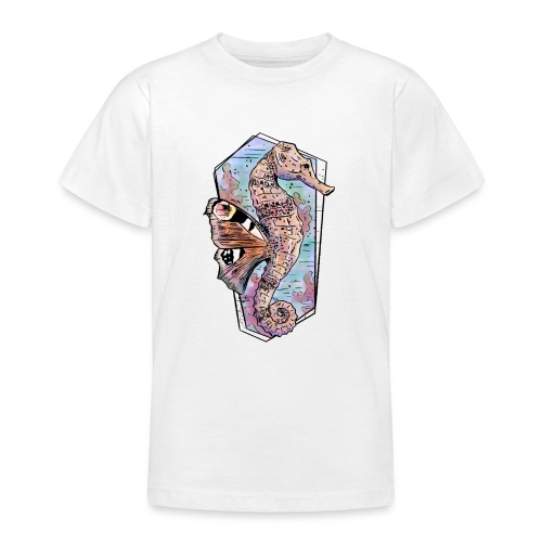 Fantazyjne koniki morskie w akwarelach - Koszulka młodzieżowa